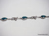 Natural turquoise silver bracelet 8.2 inches