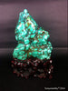 Natural blue turquoise stone with redwood stand 344.2grams