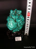 Natural blue turquoise stone with redwood stand 492.0 grams