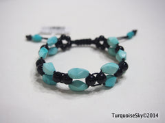 Natural pure turquoise beads bracelet  7.58 grams