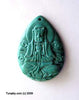 Dual-side hand carved natural turquoise pendant 4 - 5 grams