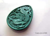 Dual-side hand carved natural turquoise pendant 5 - 6 grams