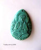 Dual-side hand carved natural turquoise pendant 5 - 6 grams
