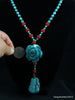 Natural turquoise necklace 18  inches