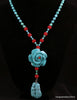 Natural turquoise necklace 18  inches