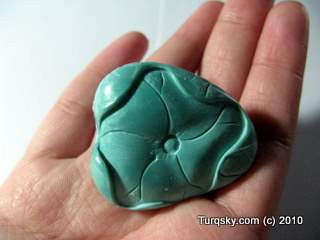 Blue Turquoise LuoHan Pendant 21.6 grams