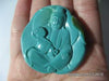 Blue Turquoise GuanYin Pendant 21.9 grams