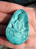 Blue Turquoise GuanYin Pendant 18.6 grams