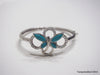 Natural turquoise silver bracelet