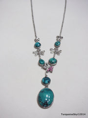 Natural turquoise necklace 20 inches