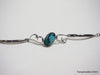 Natural turquoise silver bracelet 9.4 inches