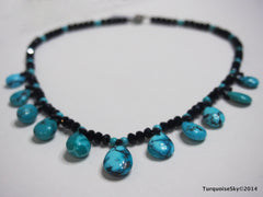 Natural turquoise necklace 18.5 inches