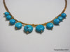 Natural turquoise necklace 15.7 inches