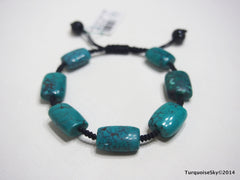Natural pure turquoise beads bracelet  17.8 grams