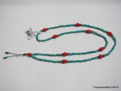 Natural turquoise necklace 24 inches