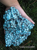 Natural turquoise stone 2.2 pounds with redwood stand