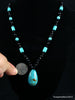 Natural turquoise necklace 26 inches