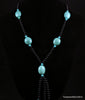 Natural turquoise necklace 30  inches