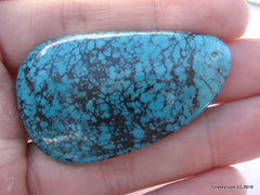 Natural blue turquoise polished pendant 14.2 grams