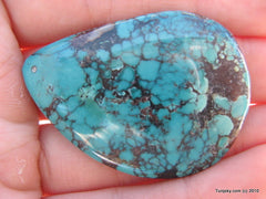 Natural blue turquoise polished pendant 13.3 grams