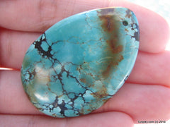 Natural blue turquoise polished pendant 12.8 grams