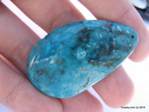 Natural blue turquoise cabochon 9.6 grams
