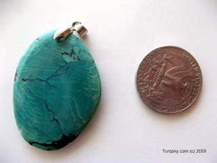 Fan-Shaped Natural turquoise pendant 8.2 grams
