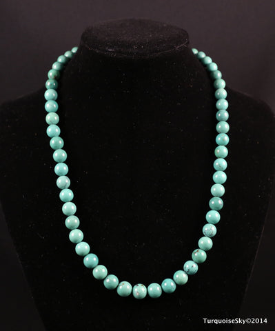Natural turquoise beads necklace 17.4 inches