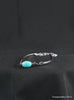 Natural turquoise sterling silver bracelet 7 inches