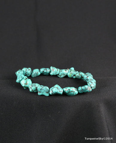 Natural turquoise bracelet 7.6 inches